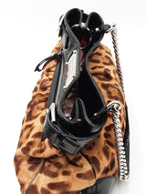 Dolce & Gabbana Miss Silky Leopard Print Calf Hair & Leather Satchel Eb0226lxzdu