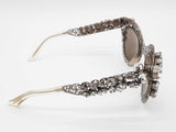 Dolce & Gabbana Dg2134-b-m Metal Frame Crystals Sunglasses Sd0626przde