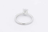 1.12ctw Asscher Cut Diamond Ring In 14k White Gold 2.6 Grams Size 4 Eb0525lpzxsa