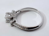 1.22 Cttw Three-stone Cathedral Ring In 14k White Gold 4 Grams Size 7.75 Fw0526lwxzdu