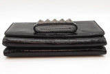 Valentino Garavani Shiny Black Alligator Vavavoom Rockstud Clutch Eb1225loxzde
