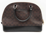 Coach Sierra Brown Logo Signature Coated Canvas Satchel Crossbody Bag Do0826oxde