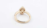 14k Yellow Gold Lab Grown Pear Shape Diamond Ring Size 6.25 Ebixzdu 144030003403