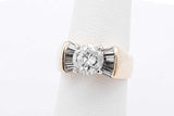 1.24cttw Diamond Ring In 14k Yellow Gold 5.8 Grams Size 5 Eb0826ssxsa