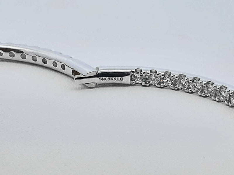 5.0 Cttw Lab Grown Diamond & 14k White Gold Hoop Earrings 17.7 Grams Fw0225lrzxdu