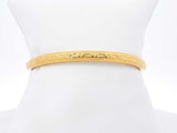 24k Yellow Gold Hinged Textured Bangle Bracelet 40.5 Grams 6.5 Inch Fw0726rzxzdu