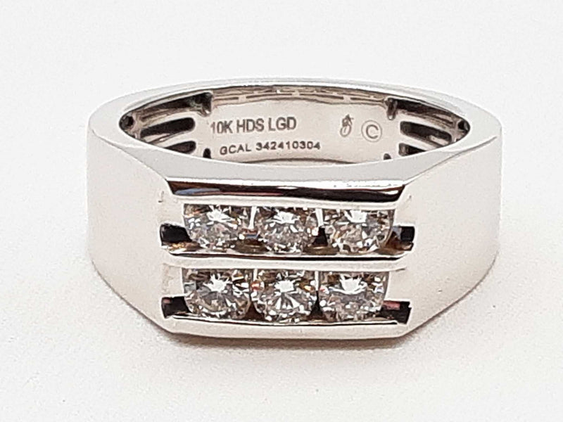 0.95 Cttw Lab Grown Diamonds 7.4g 10k White Gold 7.4g Ring Size 10 Do0525pcrde