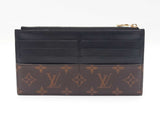 Louis Vuitton Slim Purse In Monogram Coated Canvas & Black Leather Fw04260crdu
