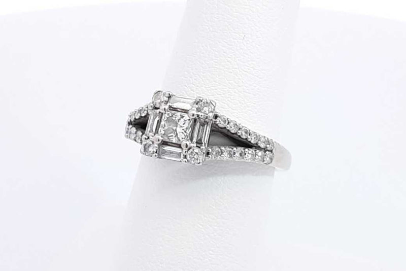 Approx. 1.24ctw Diamond Ring In 14k White Gold 4.9 Grams Size 6.5 Eb1124pxzdu