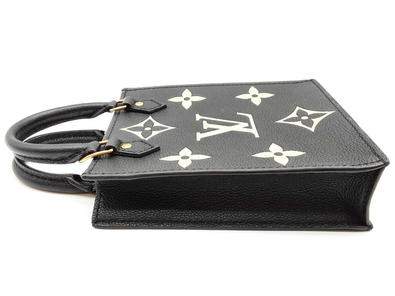 Louis Vuitton Petite Sac Plat Black Giant Monogram Empriente Leather Shoulder Bag Do0525loxzde