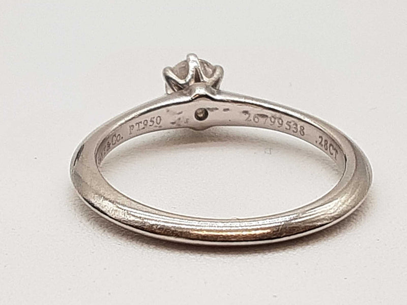 Tiffany & Co Diamond 0.950 Platinum 3.9g Solitaire Ring Size 6 Do0725pxzde