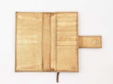 Gucci Timeless Gg Supreme Bronze & Gold Canvas Continental Wallet Fw0725crdu