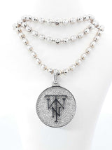Diamond & 10k Gold "Twn" Pendant Necklace 35.4 Grams 24.5 Inch Fw0526lrxzd7