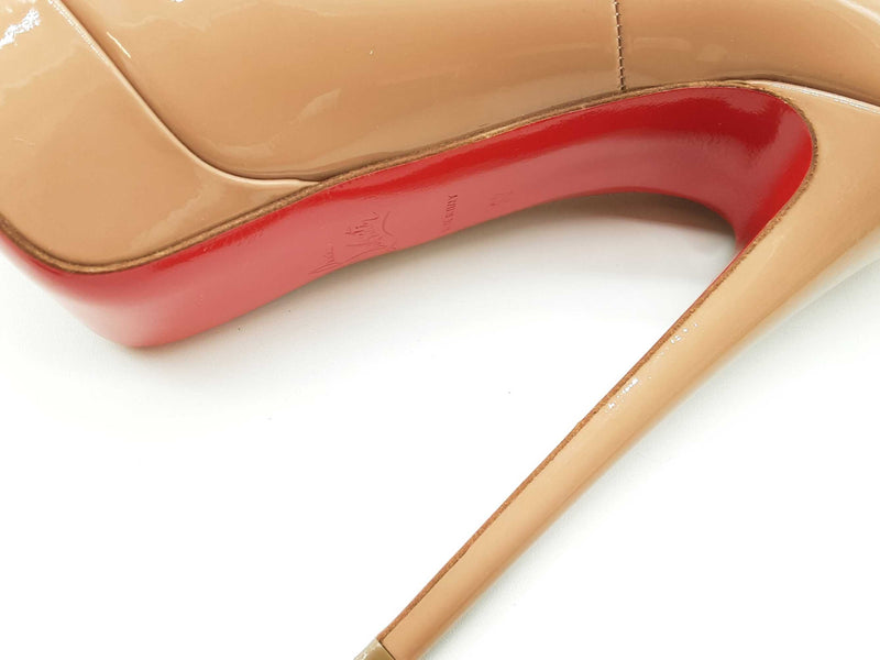 Christian Louboutin Lady Peep Nude Patent Leather Heels Size Eu 37 Do0625lrxde
