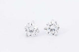 2.00ctw Lab Grown Diamond Stud Earrings In 14k White Gold 1.1 Grams Eb0225wordu