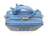 Chanel Cc Filigree Blue Caviar Leather Vanity Case Sd0925lorzsa