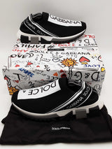 Dolce & Gabbana Sorrento Logo Stretch Knit Sneakers Size 39 Eb0826lrxsa