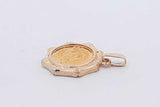 1988 Chinese Panda 24k Gold Coin Pendant Set In 14k Bezel 3.9 Grams Eb0526ocrsa
