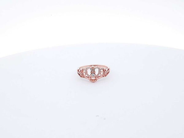 10k Rose Gold Diamond Crown Ring Size 6.5 Lhcrde 144020004492