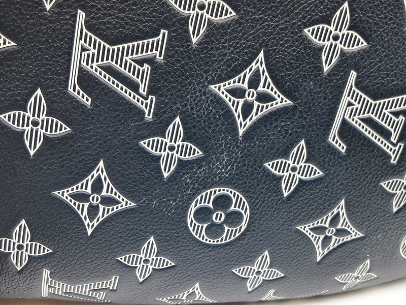 Louis Vuitton Duo Navy Blue Monogram Shadow Leather Slingbag Do0825loxzde