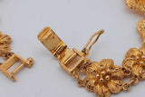 18k Yellow Gold Filigree Flower Bracelet 13.1 Grams 6.75 Inch Eb0226lxxzsa