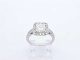 2.01 Cttw Diamond & 14k White Gold Halo Ring 2.8 Grams Size 5 Fw0124lrxzdu