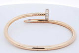 Cartier 18k Yellow Gold Juste Un Clou Diamond Bracelet 30.7g Size 16 Eb526crxzde