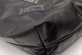 Chanel 22 Quilted Black Leather Hobo Shoulder Bag Eb1026olxzsa