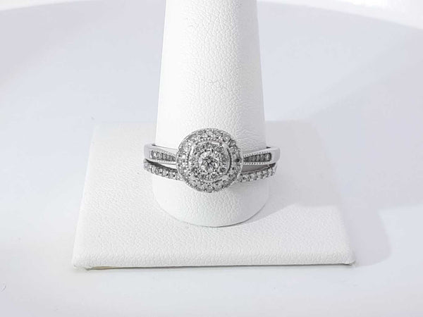 0.22 Cttw Diamond 14k White Gold Ring 4.6 Grams Size 11 Aa0925ocrsa