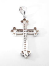 2.4 Cttw Diamond Orthodox Cross Pendant In 14k White Gold 19.2 Grams Fw0626lwxzdu