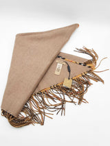 Burberry Sandstone Tan Check Cashmere Wool Shawl Do0925lrxde