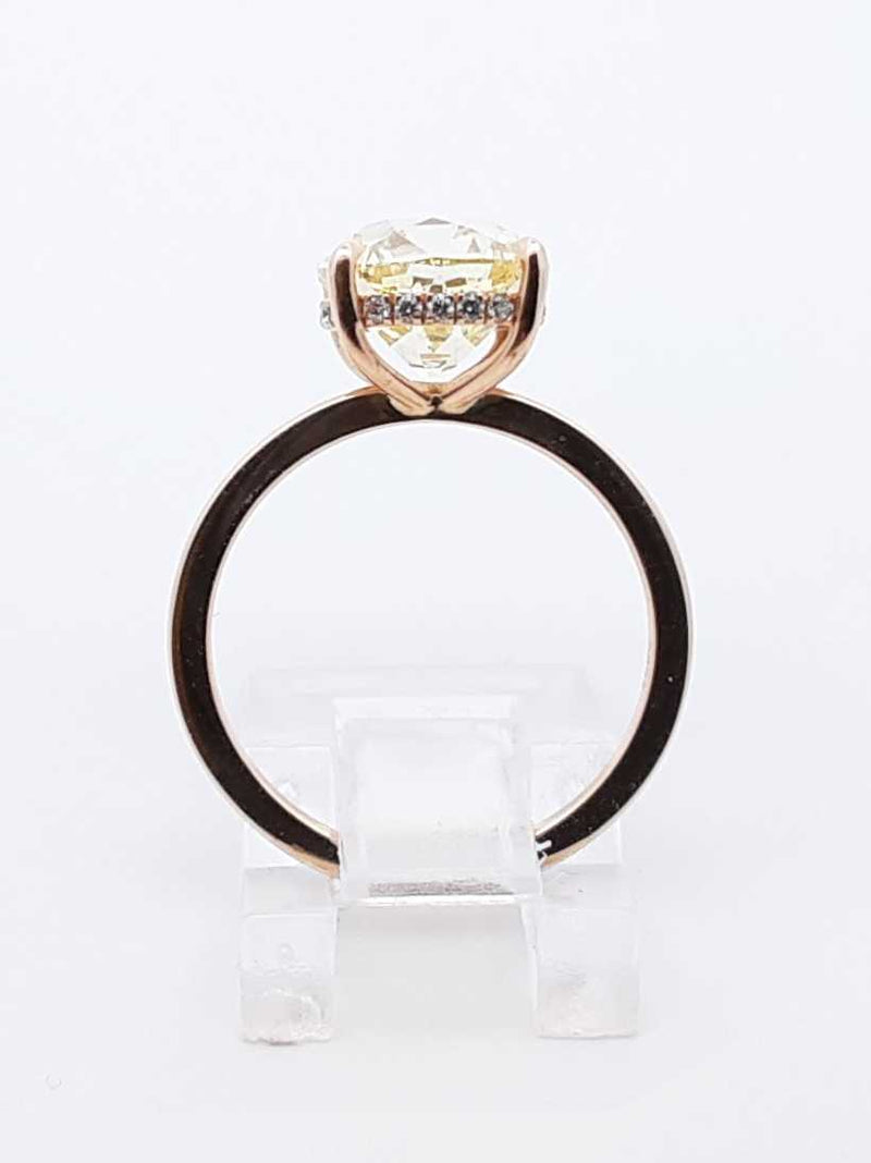 3.38 Cttw Old Mine Diamond & 14k Gold Ring & Cert 2.6 Grams Size 6 Fw0725rzxzdu