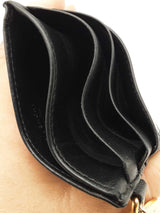 Givenchy Gv3 Card Holder Wallet In Black Diamond-stitched Leather Fw0726lcrdu
