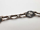 Gucci Gg Interlocking 0.925 Silver 19.7g Cable Chain Bracelet Size 18/ L 7 In Do0424lxzde