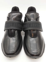 Salvatore Ferragamo Tommy Nero Black Leather Slip On Shoes Size 7m Do0925crde