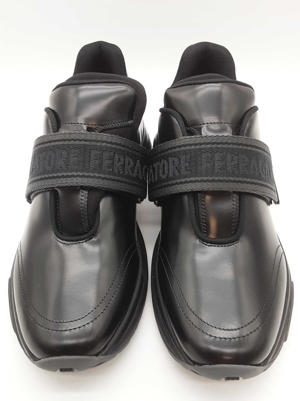 Salvatore Ferragamo Tommy Nero Black Leather Slip On Shoes Size 7m Do0925crde