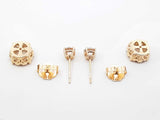 2.5 Cttw Diamond & 14k Yellow Gold Stud Earrings & Jackets 6.7 Gram Fw0826lrzxdu