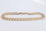 14k Yellow Gold Curb Link Diamond Cut Bracelet 17.3 Grams 8 Inch Eb0626lxozsa