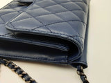 Chanel Crossing Times Mini Flap Bag In Navy Blue Quilted Lambskin Fw0125lcxzdu