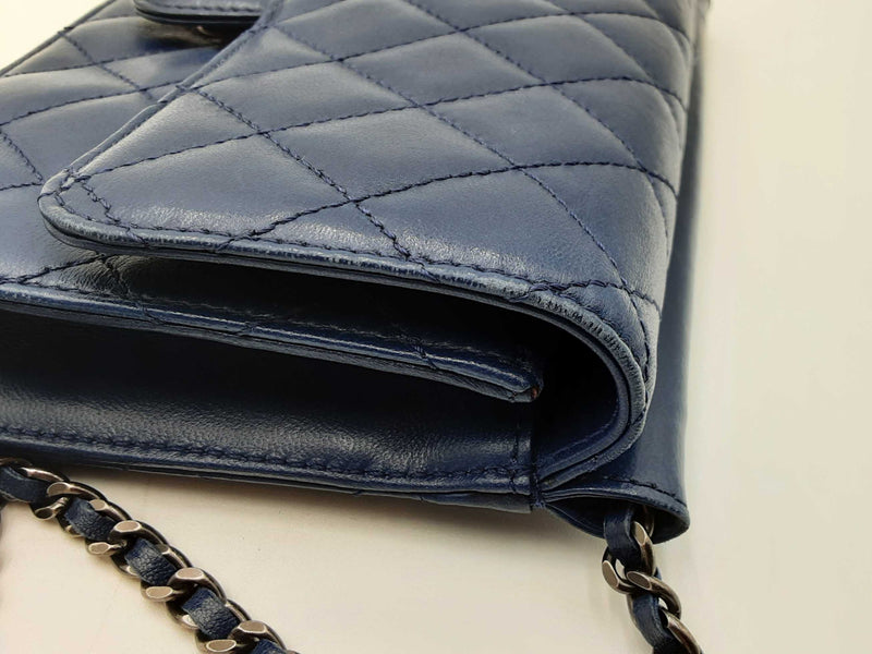 Chanel Crossing Times Mini Flap Bag In Navy Blue Quilted Lambskin Fw0125lcxzdu