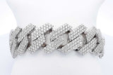 18.32ctw Diamond Bracelet In 14k White Gold 134 Grams 8.5 Inch Eb0225lrxxzsa