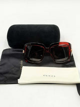 Gucci Gg1402s Square Burgundy Sunglasses Eb1125lxzdu