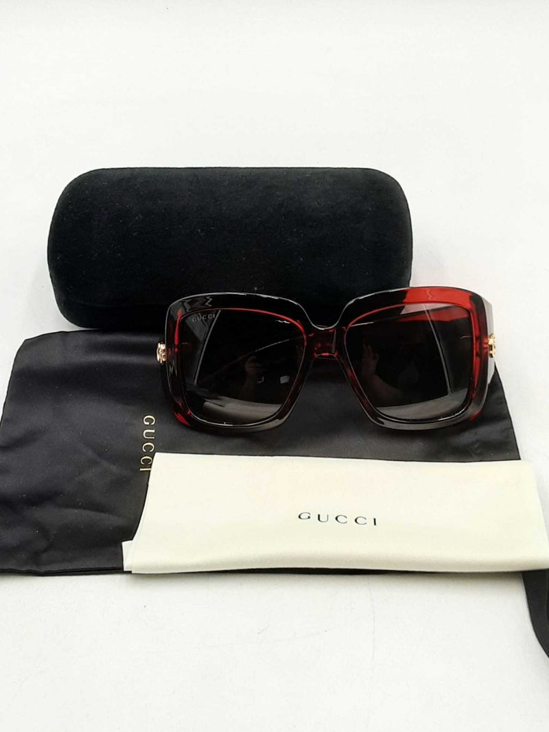 Gucci Gg1402s Square Burgundy Sunglasses Eb1125lxzdu