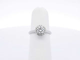 0.80 Cttw Diamond & 95% Platinum Halo Ring 4.9 Grams Size 5 Fw0625cxzdu
