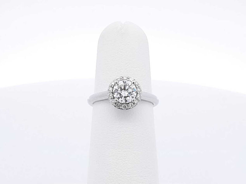 0.80 Cttw Diamond & 95% Platinum Halo Ring 4.9 Grams Size 5 Fw0625cxzdu