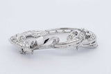 14k White Gold Diamond Brooch 8.7 Grams Eb0626ixzdu
