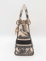 Christian Dior Lady Dior D-lite In Toile De Jouy Embroidered Canvas Fw0725lexzdu
