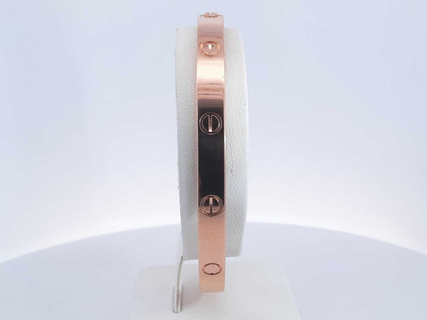 18k Rose Gold 36 Grams Bangle Bracelet 7 In Aa0725lexzsa