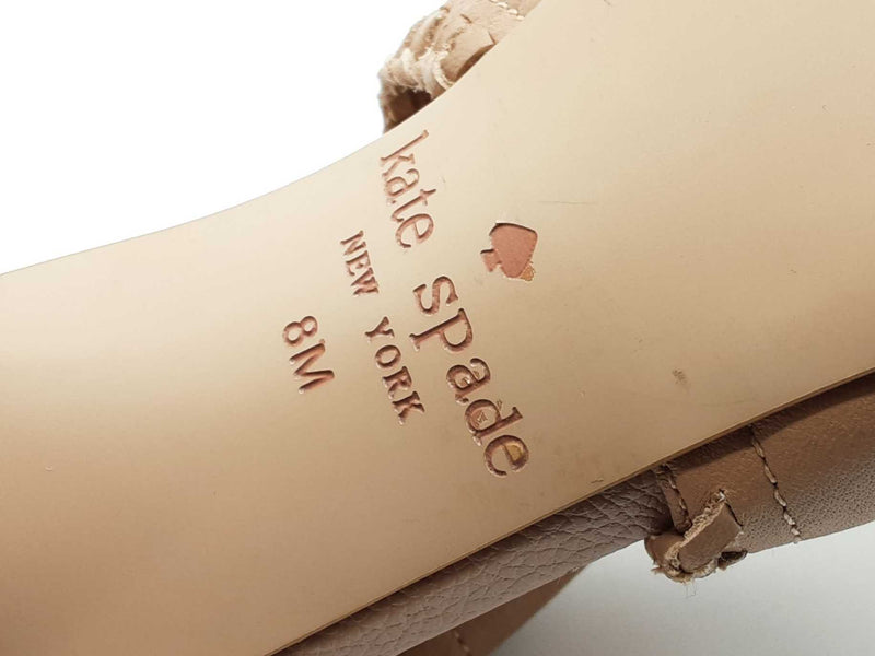 Kate Spade Taupe Tan Leather Slingback Heels Size Us 8m Do0525lxde