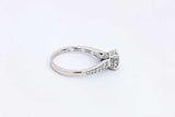 Approx. 0.5ctw Diamond Ring In 14k White Gold 3 Grams Size 5.5 Eb1124oxzsa